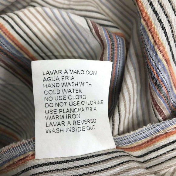 Smash Mens Size XL Long Sleeve Striped Collared - Picture 7 of 7